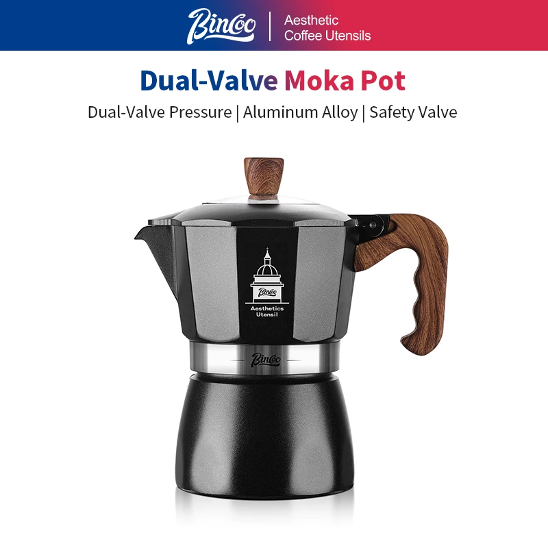 Cafetera Moka De Doble Válvula Premium Bincoo Con Molinillo De Café Manual, Equipo Italiano Para Extracción De Espresso En Casa — -50%, 49.99€ Coupon, from 49.99€ – 50% descuento – €49.99