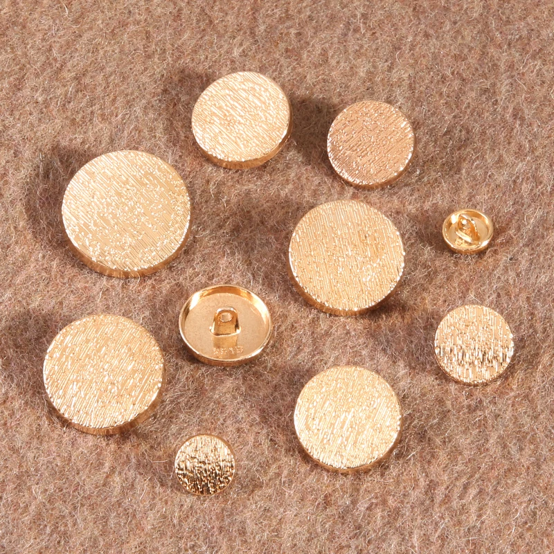 10pcs/lot Brand High-grade Metal Golden Buttons For Coat Clothing Suit Fastener Plating Metal Buttons Sewing Supplies