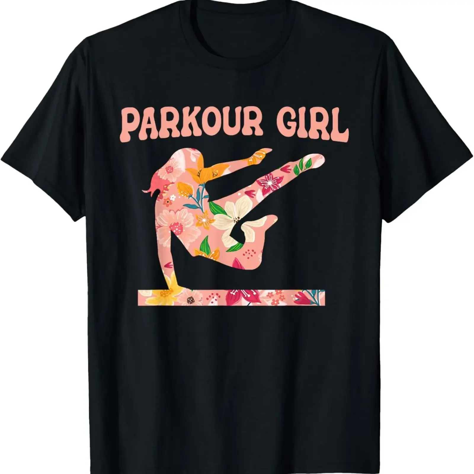 Funny Parkour Urban Extreme Sport Girl T Shirt vintage Washed homme fashion Slightly streetwear Stylish Breathable Comfortable