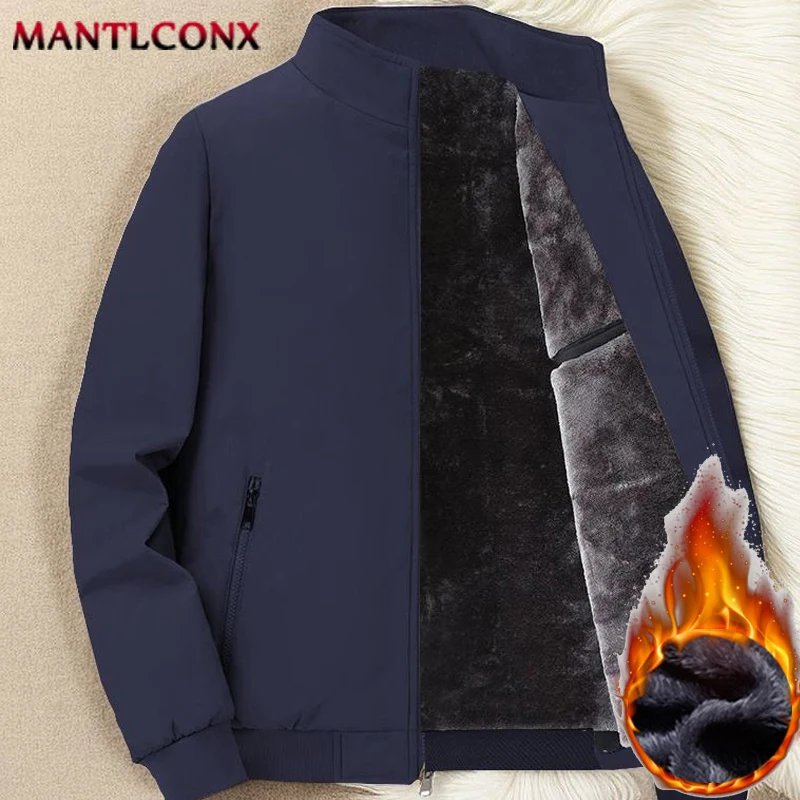 Winter Luxury Fleece Lining Jacket Men Winter Coat Parkas Thermal Warm Winter Jackets for Men Windbreak Business Coats Outwear