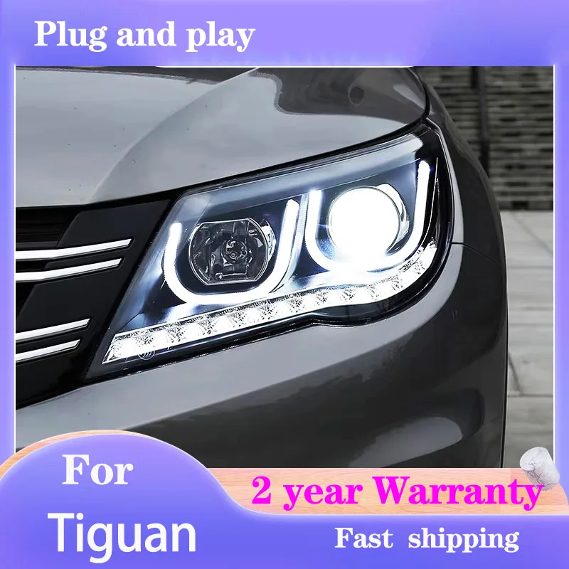 

Car Styling For VW Tiguan Headlights 2010-2013 New Tiguan Head Light DRL Turn Signal Low High Beam Projector Lens