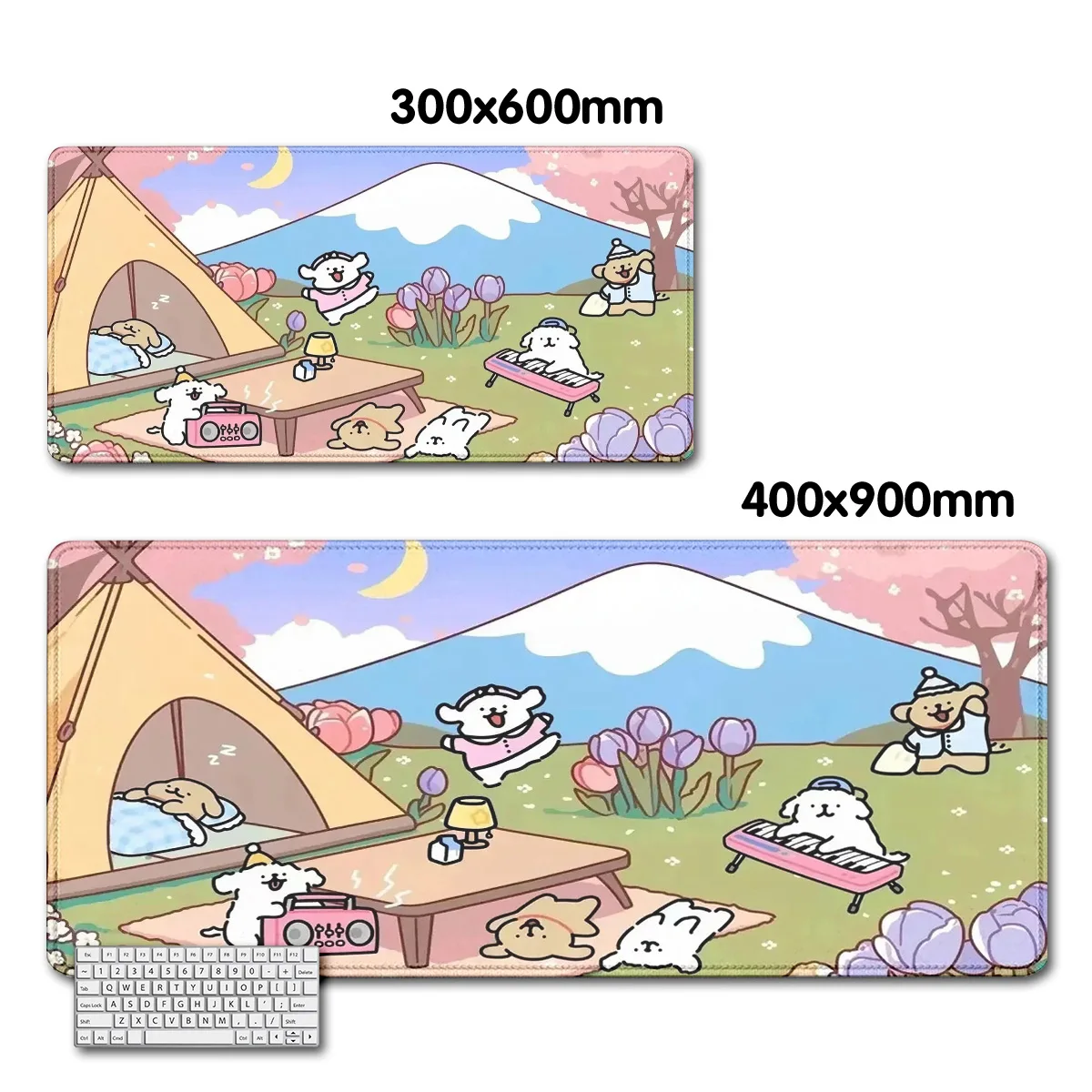 Cartoon Line Dog Maltese teclado mousepad Nonslip LockedgeOffice Student Gaming Thickened LargeWriting teclado mouse pad Cushion