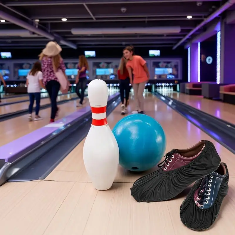 New Bowling Shoe Covers 1 Pair Dust-proof Breathable Mesh Reusable Non-slip for Official Bowling Match Gift Use