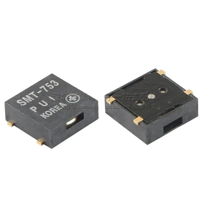 10PCS/ SMT-753 Imported Patch 3V Gold Plated Foot 98db 2830Hz Passive Electromagnetic Buzzer 10*10