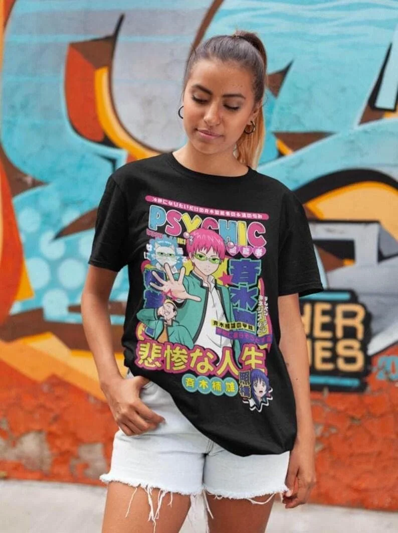 K Saiki Annoyed Face Unisex Shirt: Saiki Kusuo no Sai Nan Anime Merch for Lovers