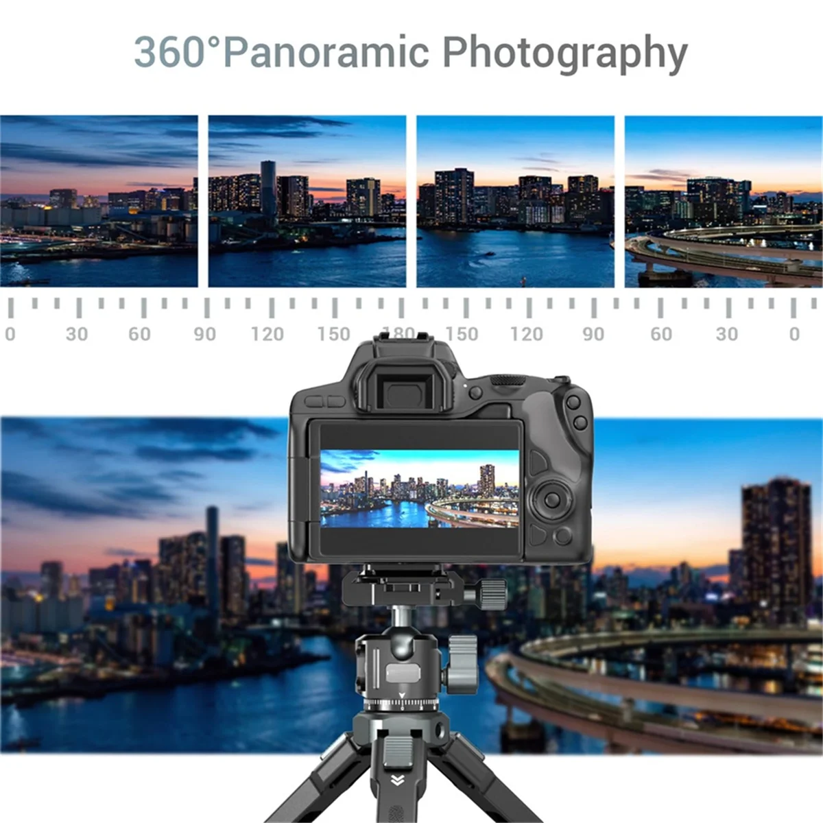 AAA87 범용 삼각대 볼 팬틸트 퀵 릴리스 360 °   DSLR 카메라 삼각대 모니터용 볼 팬틸트 W Arca +콜드 슈 마운트