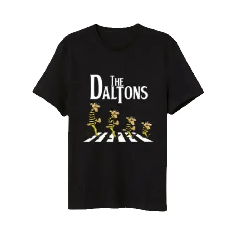 Engraçado The Daltons Abbey Road Lucky Luke Camiseta 100% Algodão O-pescoço Verão Manga Curta Casual Camiseta Masculina Tamanho S-3XL