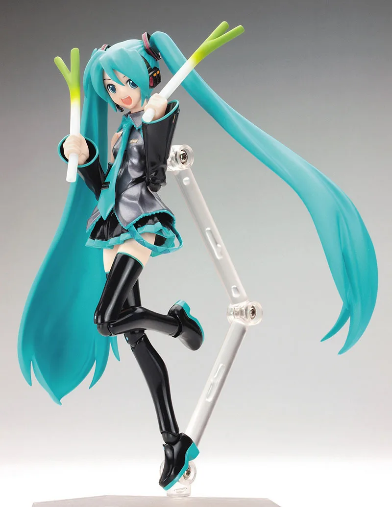 Figma Hatsune Miku Anime Actionfiguren Bewegliche Gelenke enthalten die Requisiten Desktop-Dekoration Sammlung PVC-Modell Spielzeug und Geschenke – Detail 1