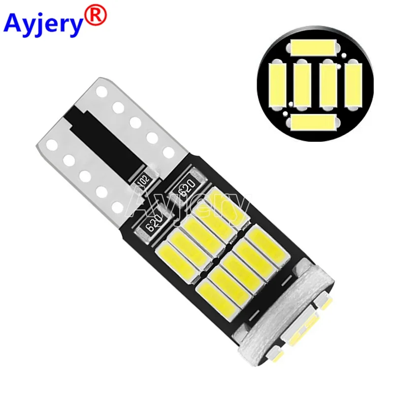 

2/10X 12V W5W T10 Led Bulbs Canbus 4014 SMD 6000K 168 194 Led 5w5 Car Interior Dome Reading License Plate Light Signal Lamp