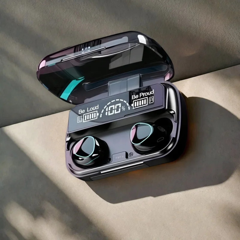 Mew سماعات بلوتوث Handfree LED Dispay سماعات بلوتوث HiFi ستيريو الموسيقى سماعات أذن لاسلكية مقاوم للماء سماعة الألعاب