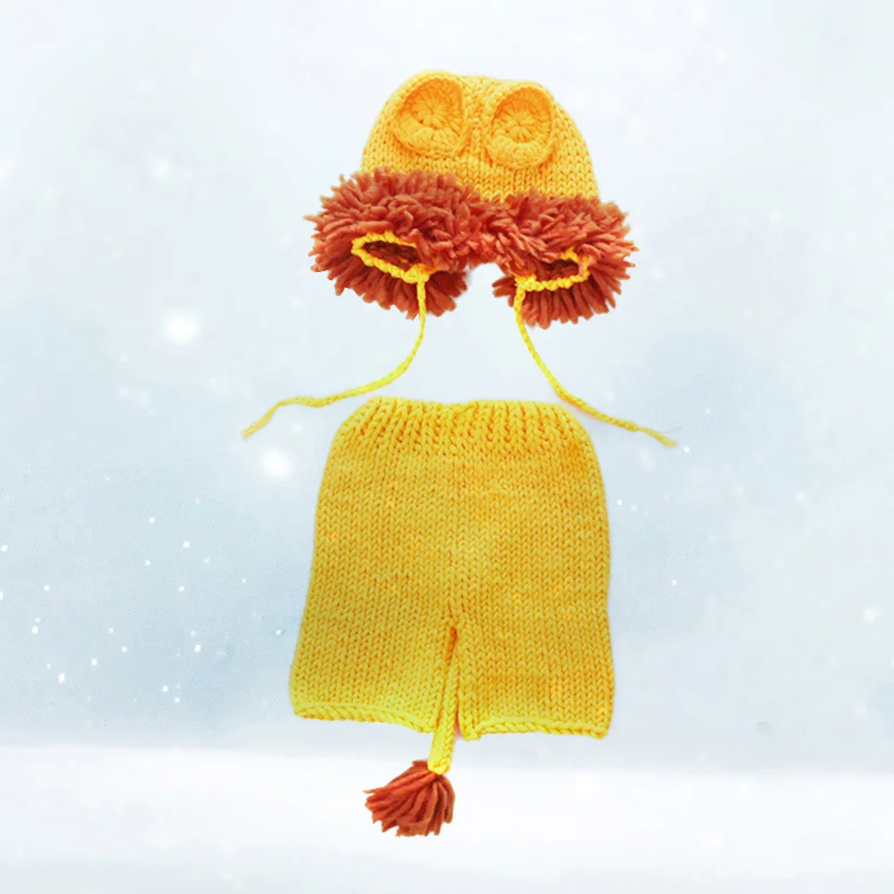 

Baby Hat Hand-Knitted Newborn Photo Outfit For Infant Costume Photography Clothes Christmas Halloween Party Gift Set