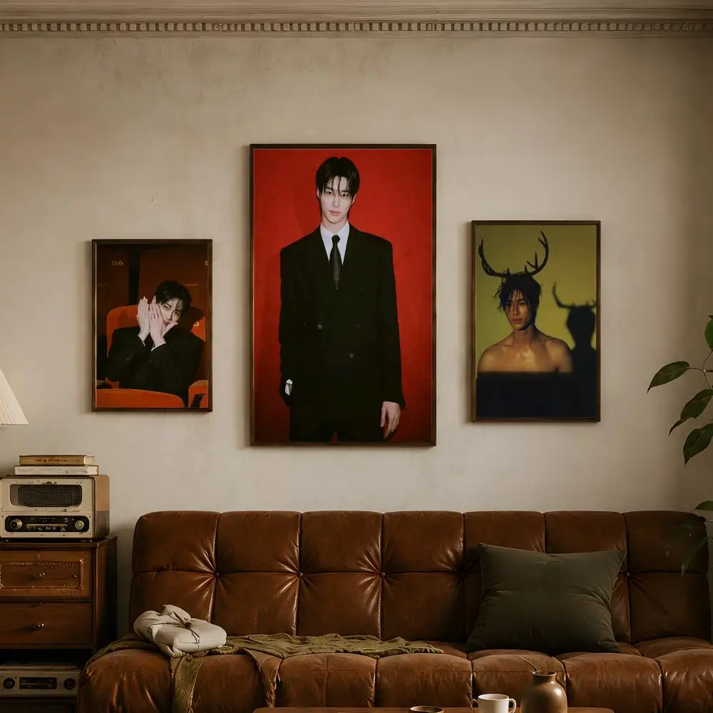 Actor B-Byun Woo Seok Poster Vintage Self-Adhesive PP Wall Decor Art Artistic Home Bar Bedroom Decoration Gift