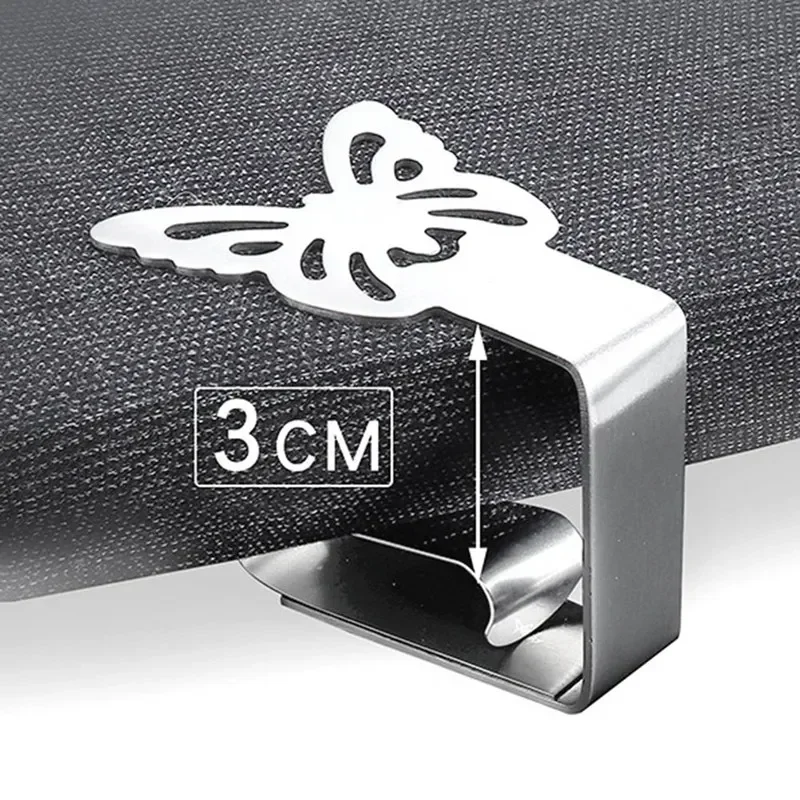 1pcs Stainless Steel Tablecloth Clip Graphic Clip Butterfly Tablecloth Clips Wedding  Clamp Holder Kitchen