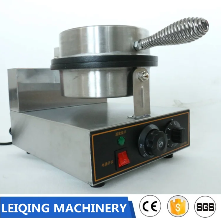 Electric Ice Cream Waffle Cone Maker Machine Commercial 1300w Stainless Steel Nonstick Su  ace For Commercial Home Use