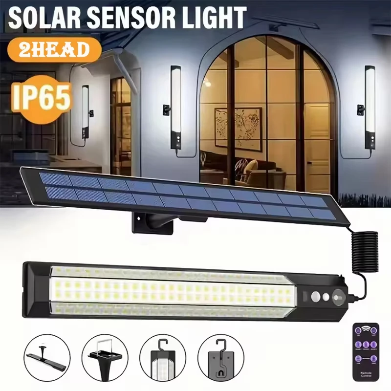 

158/316 LED Solar Lamp Motion Sensor Outdoor Camping Wall Light Waterproof Solar Powered Security Lights Garden Fence Garden