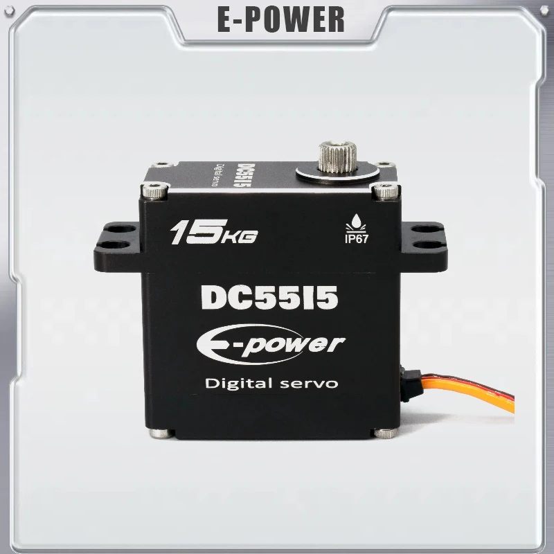 

D5515 Waterpoof Servo 180° 270° 360° Full Aluminum Case Stainless Steel Transmission High Torque for 1/6 1/8 1/10 1/12RC Car DIY