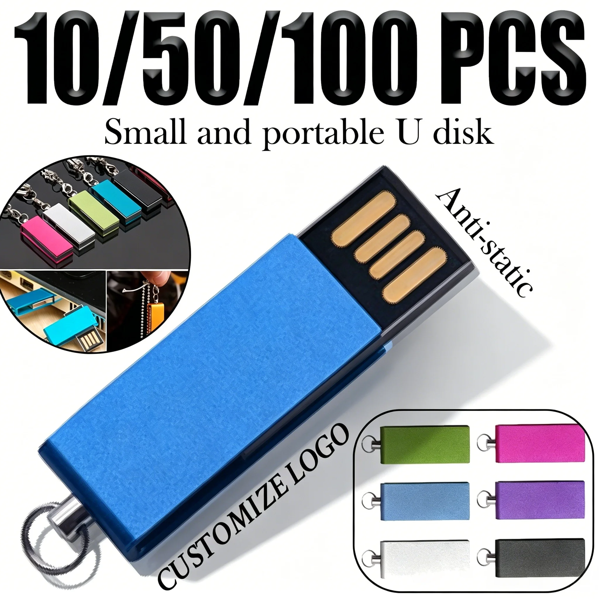 10/50/100pcs 2.0 Flash Drive 4GB 8GB Pen Drive 128MB Usb Sticks 1GB 2GB Pendrives 16GB Memory Flash 32GB 64GB U Disk Free Logo