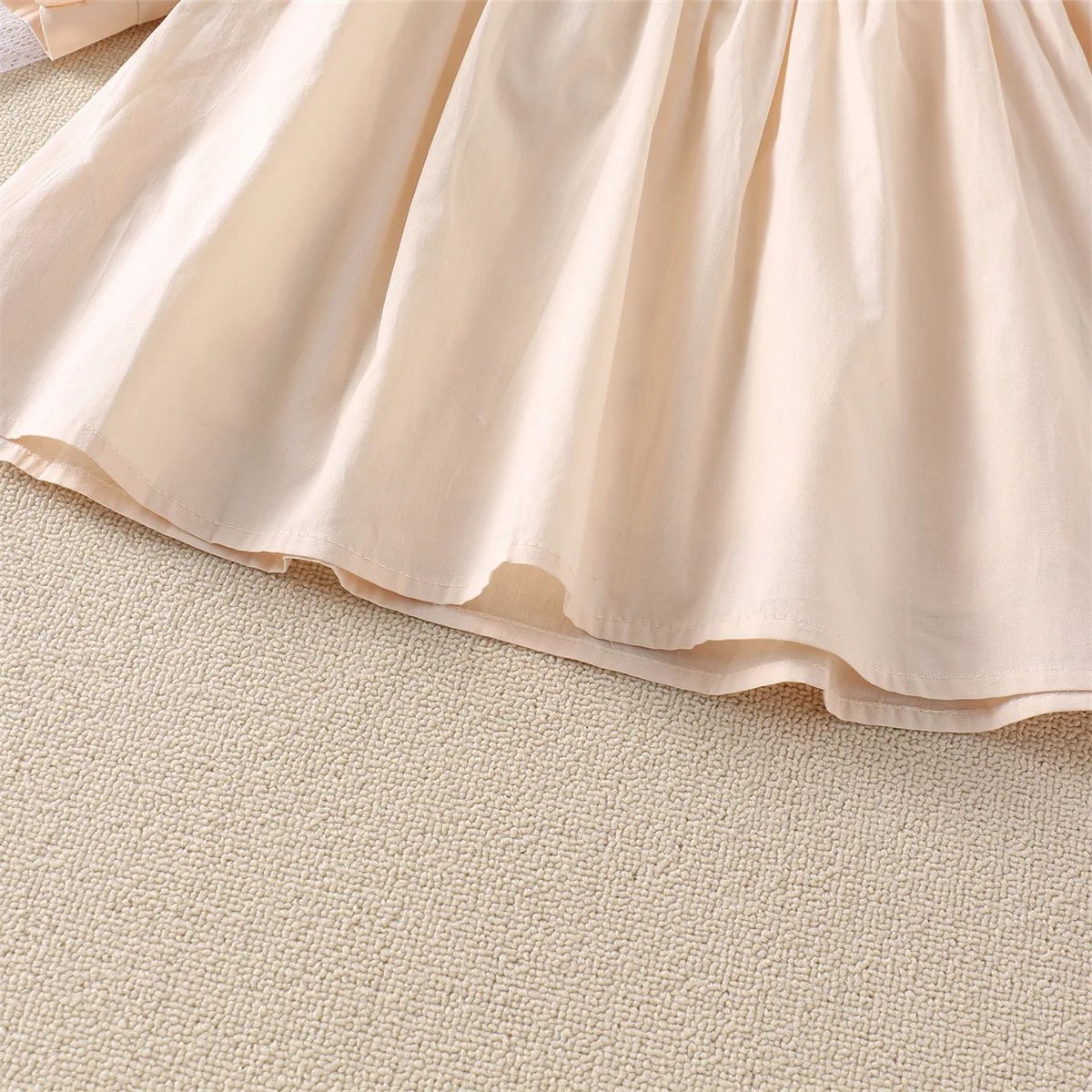 Automne Style français enfants filles robe broderie florale bulle manches enfants fille robe rétro froncé enfant en bas âge petites filles robe