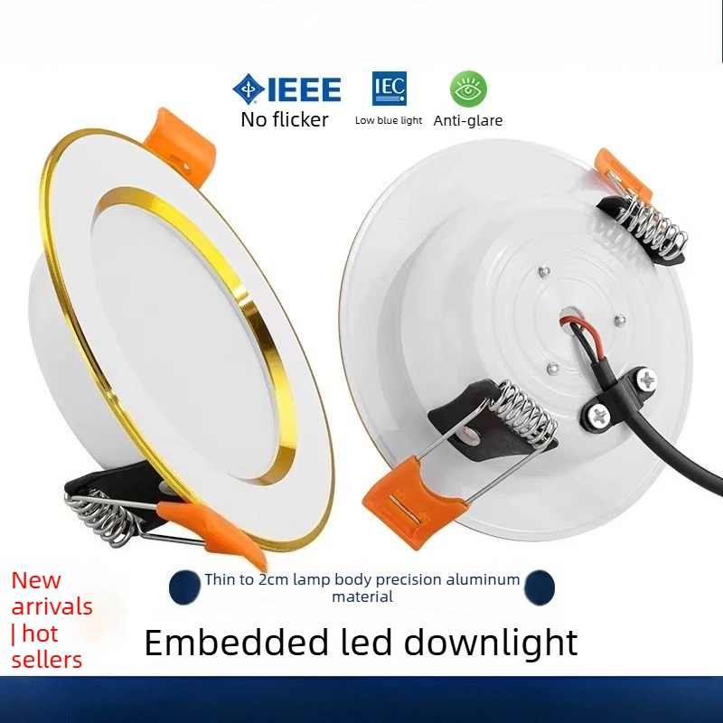 

2-6pcs Spots LED Plafond Downlight AC85-265V 5W 12W 9W 7W Encastré Rond Lampe Spot LED Dowm Light Éclairage Intérieur Caché