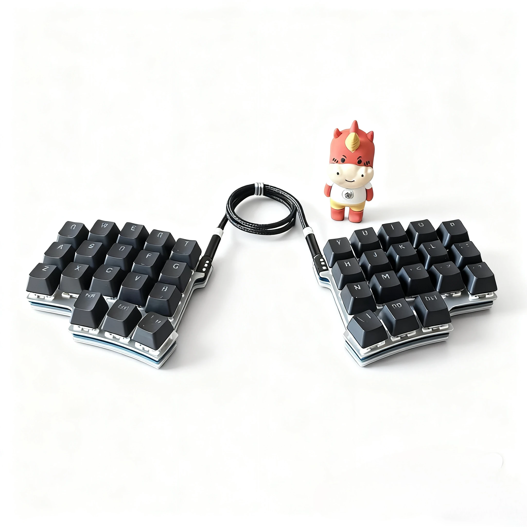 3x5 Split Keyboard Kit X7 Ergonomic QMK Wired Gaming Keyboard RGB VIAL Aluminium FR4 Plate for Mechanical Keyboard MX Switch