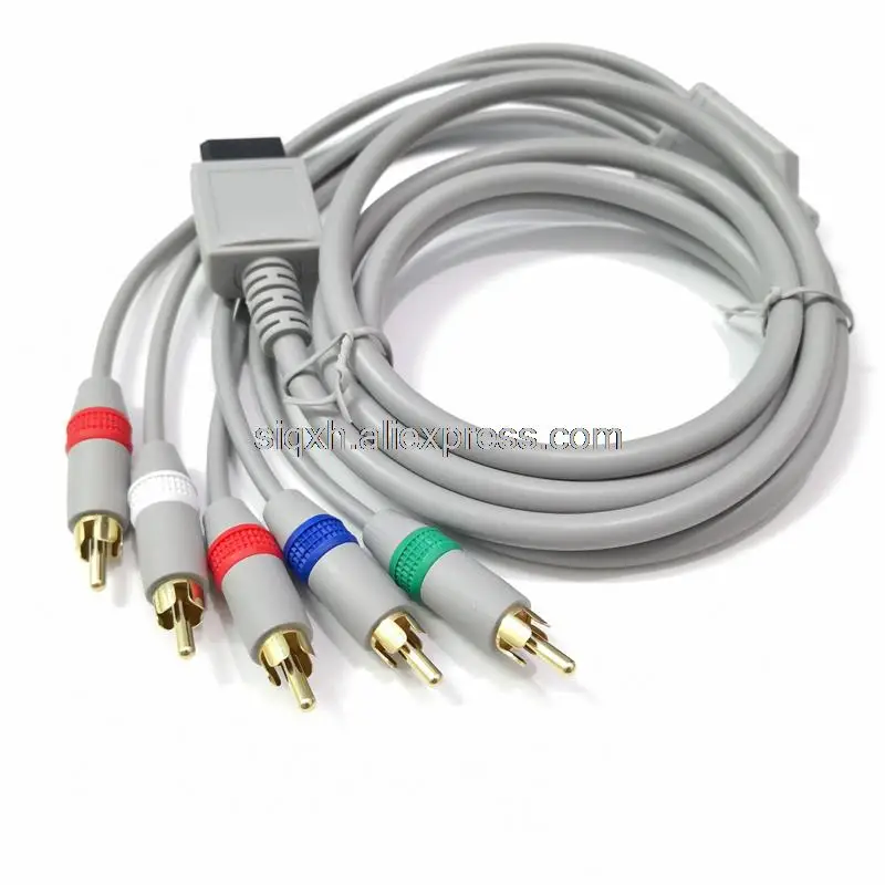 

10Pcs Component Cable HDTV Audio Video AV 5RCA Cable Support 1080i HDTV For Nintendo Wii Chromatic Aberration Line Game Cable