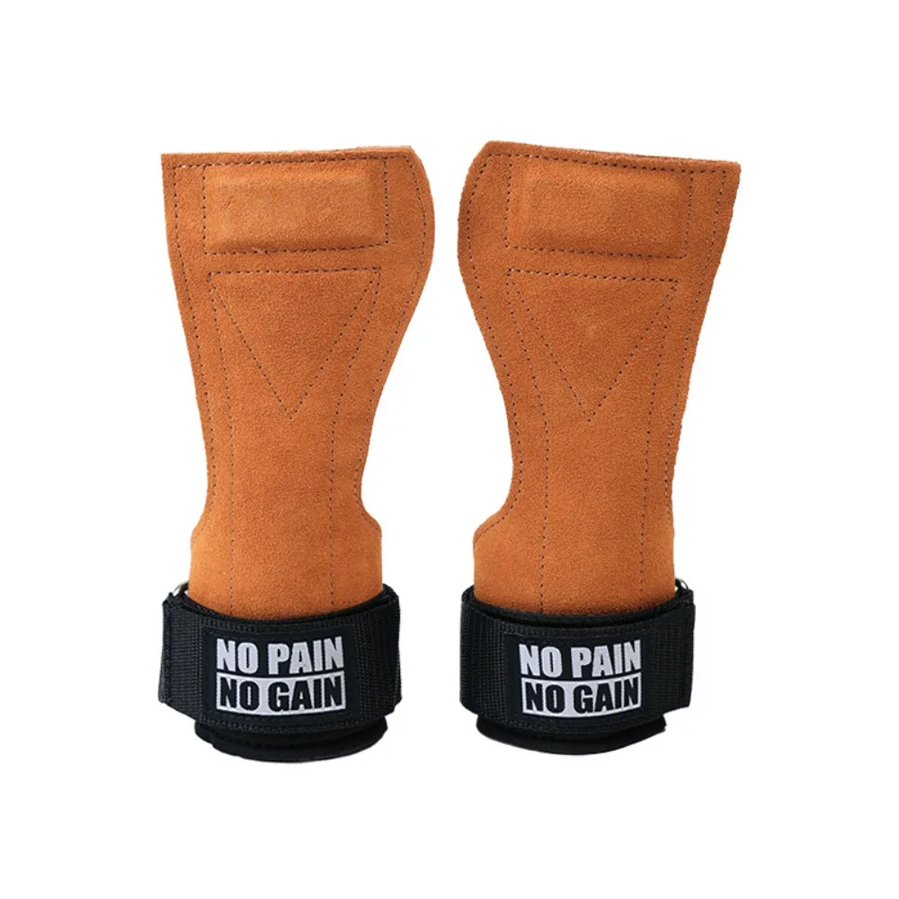 

1 Pair Cowhide Fitness Power Straps Thicken Non-slip Sports Wrist Pads Adjustable Durable Deadlift Power Straps Build Muscle