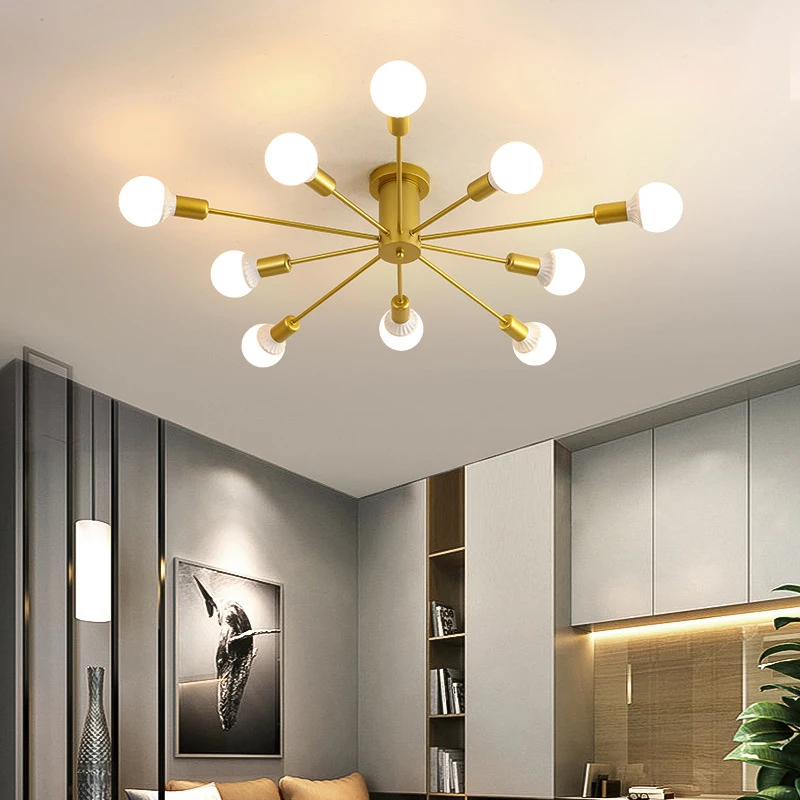 

Retro Vintage Pipes Ceiling Lamp Iron Ware Loft Art Lustre Chandeliers Lights Classic Living Bed Room Lighting Decorate House