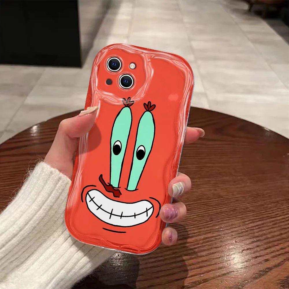 Süße S-SpongeBobs 3D Wave Hülle für IPhone 16 15 14 13 12 11 Pro Max Mini X XR XSMAX 8 7 6S Plus weiche Silikonhülle – Detail 10