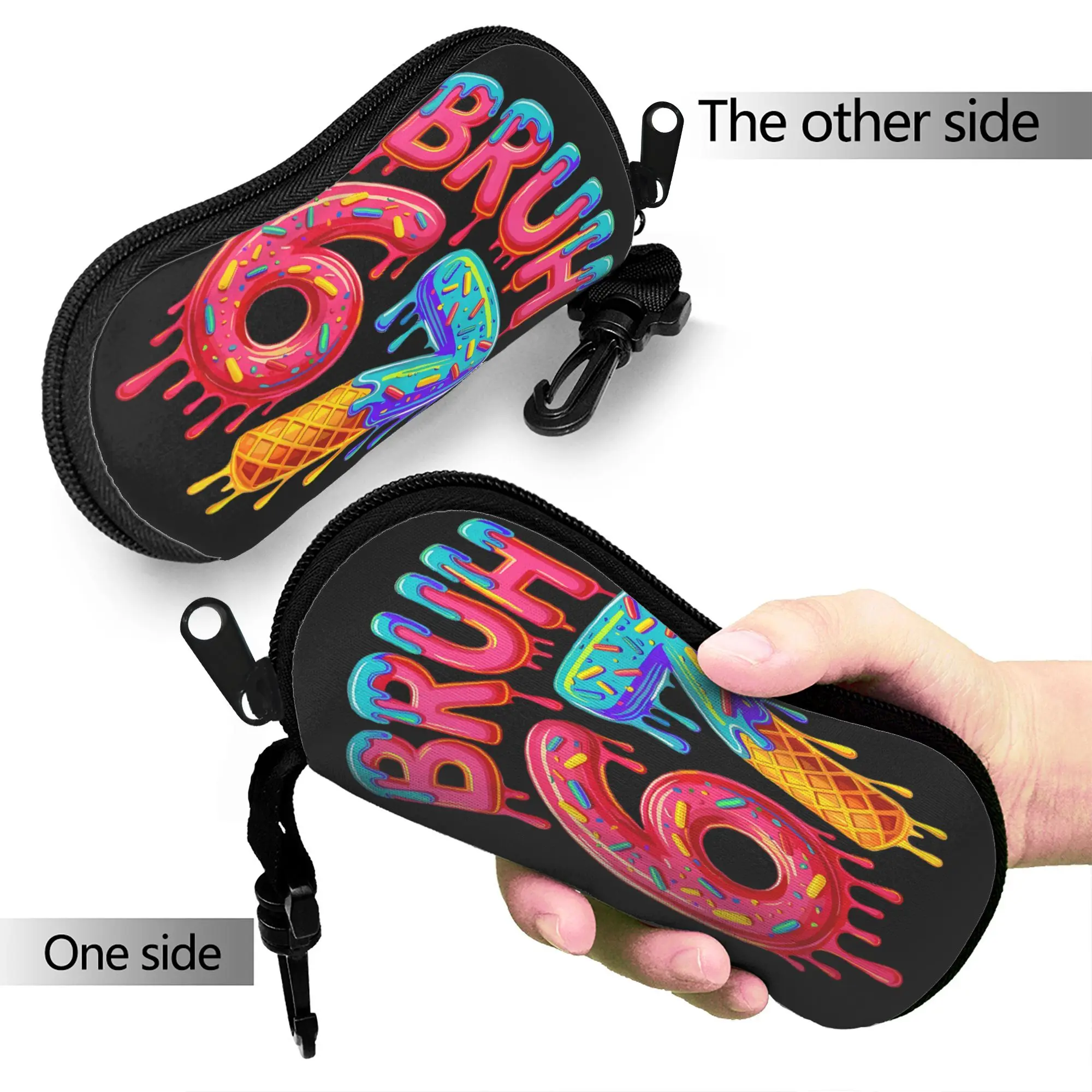 Bruh 67 Baseball Drip Number 67 Player 67th Birthday Glasses Case Cover Men Sunglasses Case Soft Eyewear Bag Outdoor Glasses Box