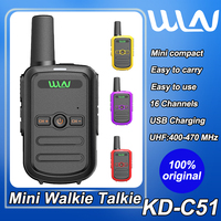 WLN KD-C51 Mini Walkie Talkie UHF 400-470MHz 16CH USB Charging Long Range Portable Handheld Two Way Radio UHF Transceiver KDC51