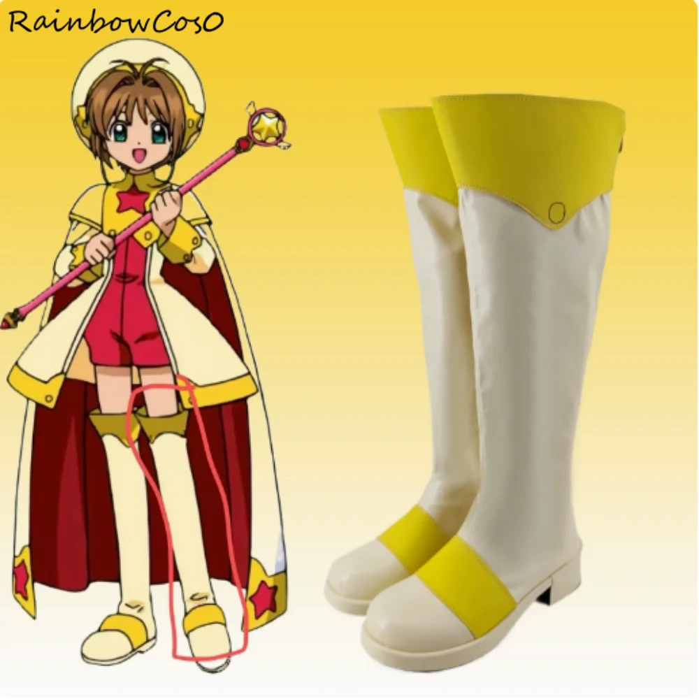 KINOMOTO SAKURA คอสเพลย์รองเท้ารองเท้าเกมอะนิเมะฮาโลวีนคริสต์มาส RainbowCos0 W4683