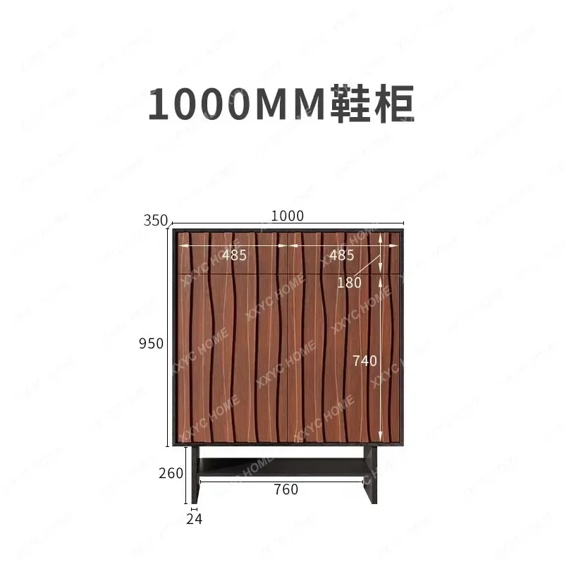 Y1 French Vintage Teakwood Modern Minimalist Wall Hallway Bedroom Dining Room Locker
