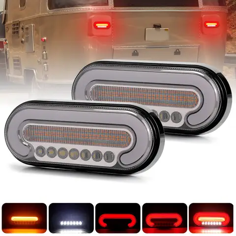 151LED 4-in-1 Multi Functional Trailer Tail Light 12-24V Waterproof Brake Reverse Turn Signal Lamp Fit Truck Lorry Cargo Trailer