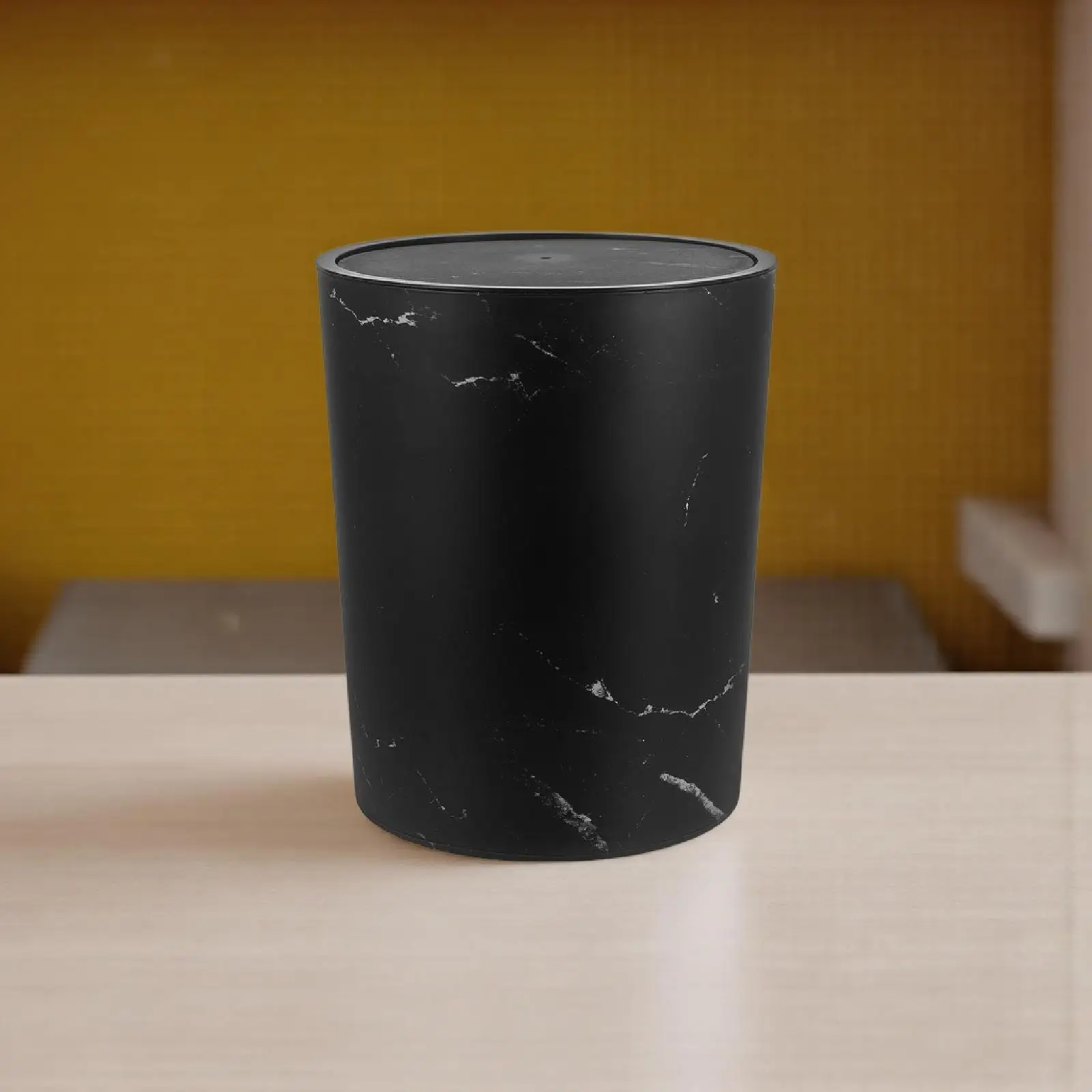 

Мусорное ведро большой емкости с мраморной текстурой крышки для ванной, кухни, дома, офиса, декоративное, герметичное, для гостиной