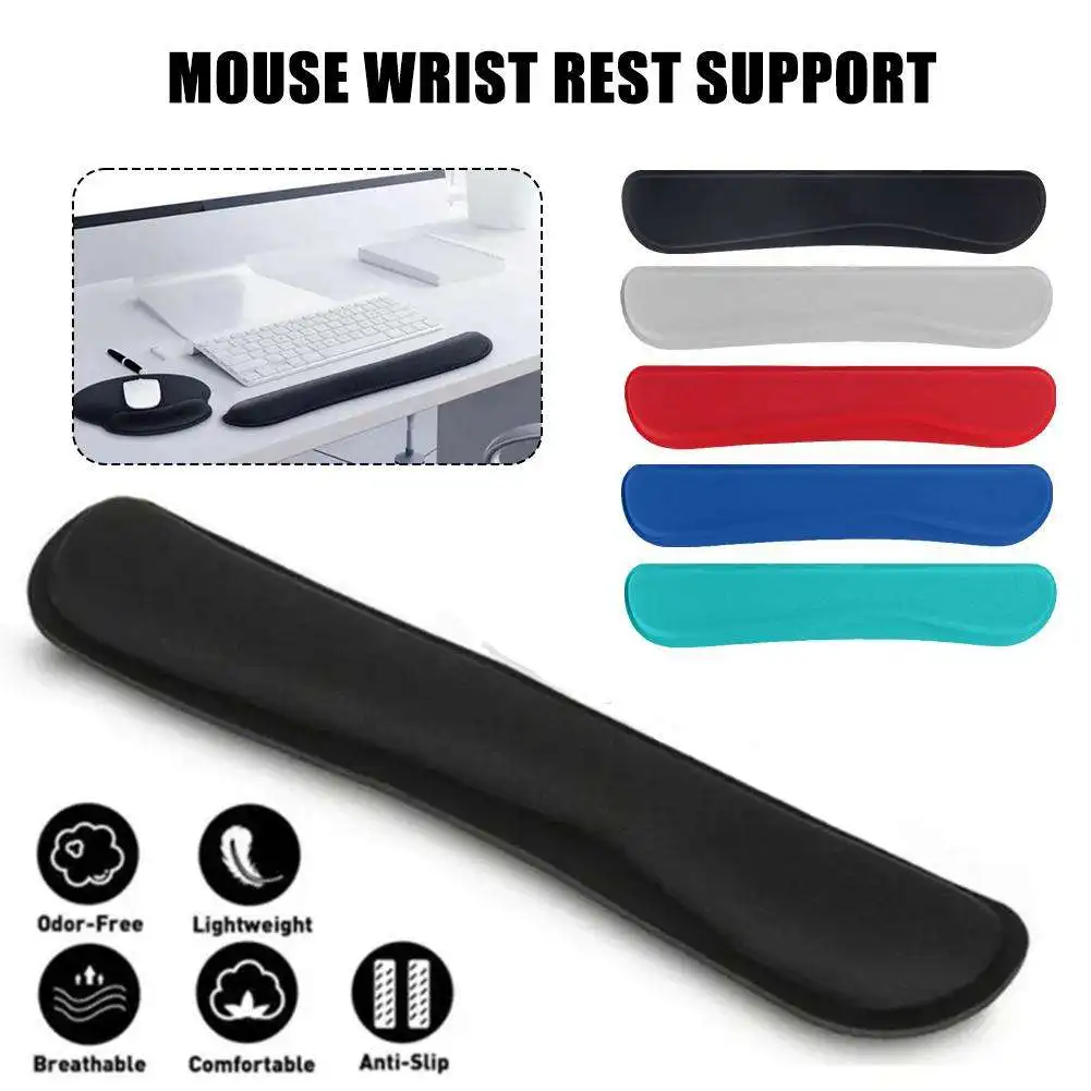 Keyboard Mouse Wrist Rest Pad Memory Foam Superfine Fiber Easy Typing Non-Slip Wrist Rest Pain Relief Office Supplies