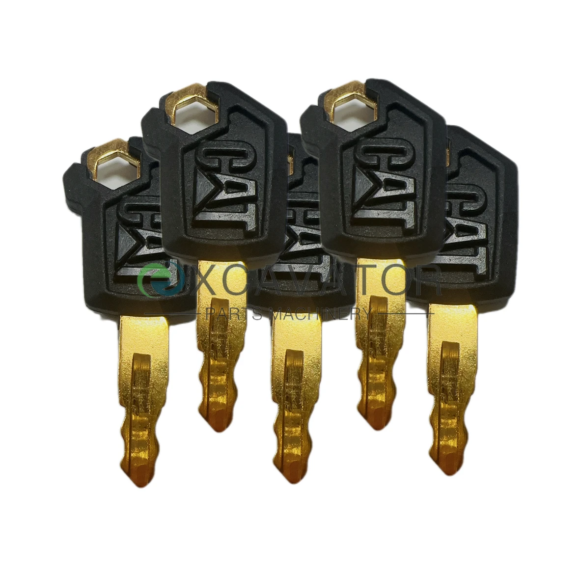 20PCS Iron Key for Caterpillar CAT Heavy Equipment Ignition Loader Excavator Dozer Metal & Plastic Black & Gold New