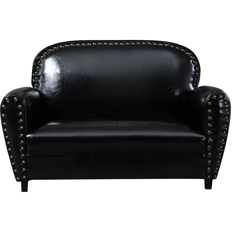 American retro double bar, cafe booth, single triple leather sofa