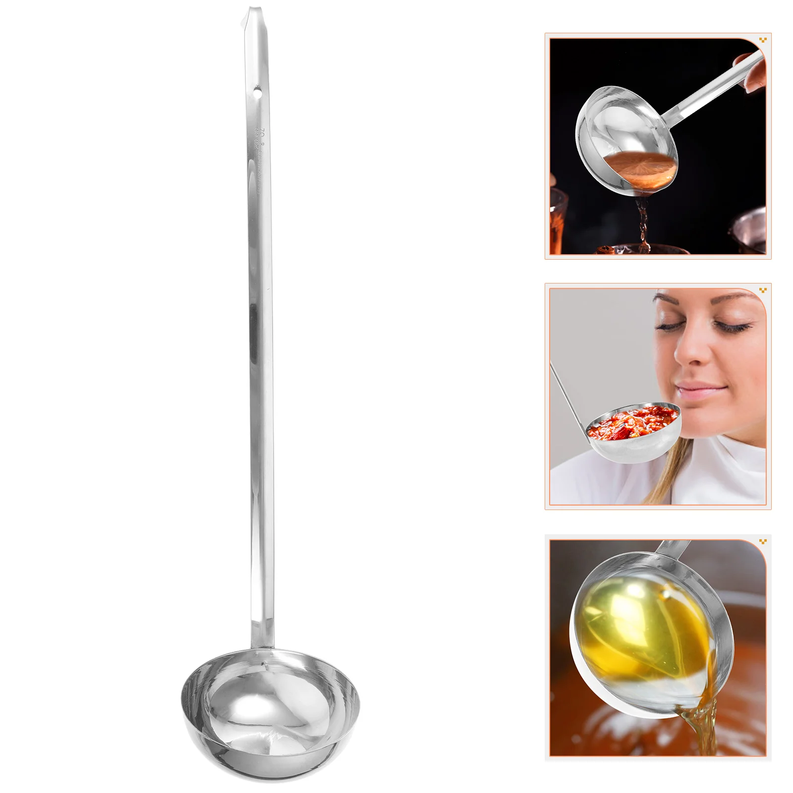 

Stainless Steel Spoon Small Ladle Large Titanium Scoop Soup Bowls with Spoons Straws Holder