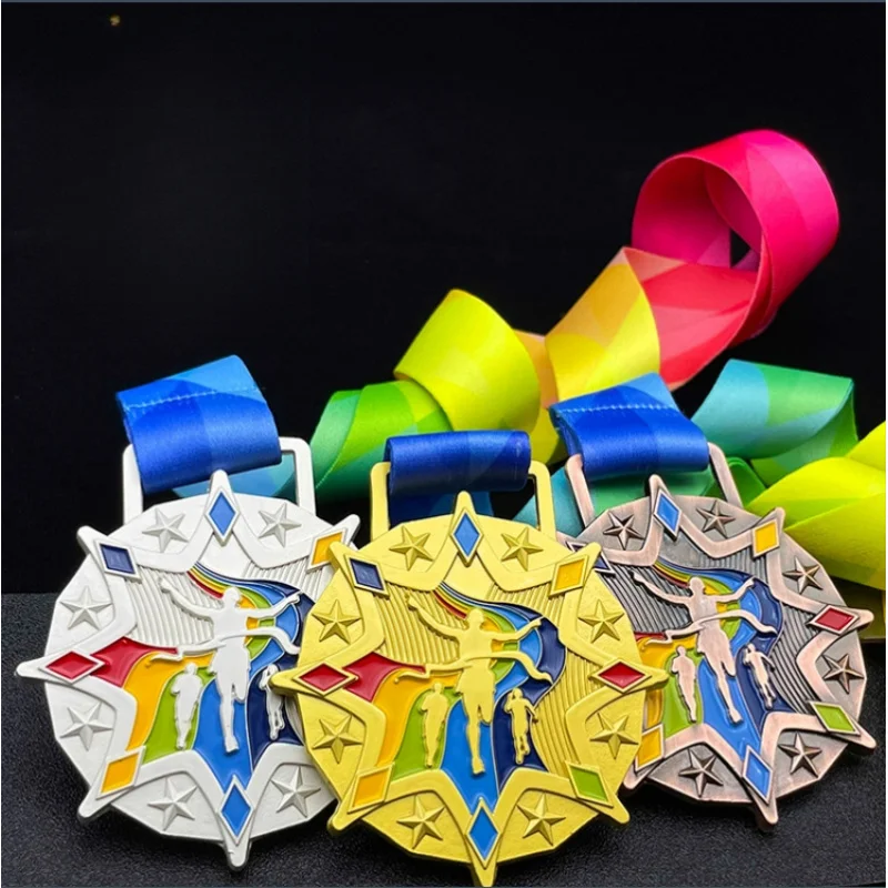 Track and Field Sports Games Medals Marathon Prizes Children's Campus Kindergarten Hiking Fitness Commemorative Items