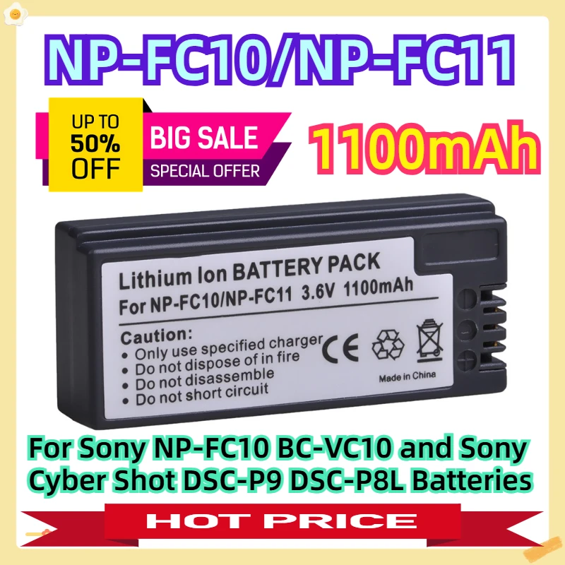 

For Sony NP-FC10 BC-VC10 and Sony Cyber Shot DSC-P9 DSC-P8L Batteries