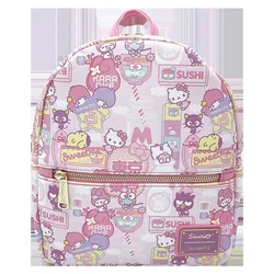 MINISO Sanrio PU skórzany plecak damski Cartoon Kawaii Hello Kitty Cosplay Mini plecak Kawaii kobiety plecak na ramię