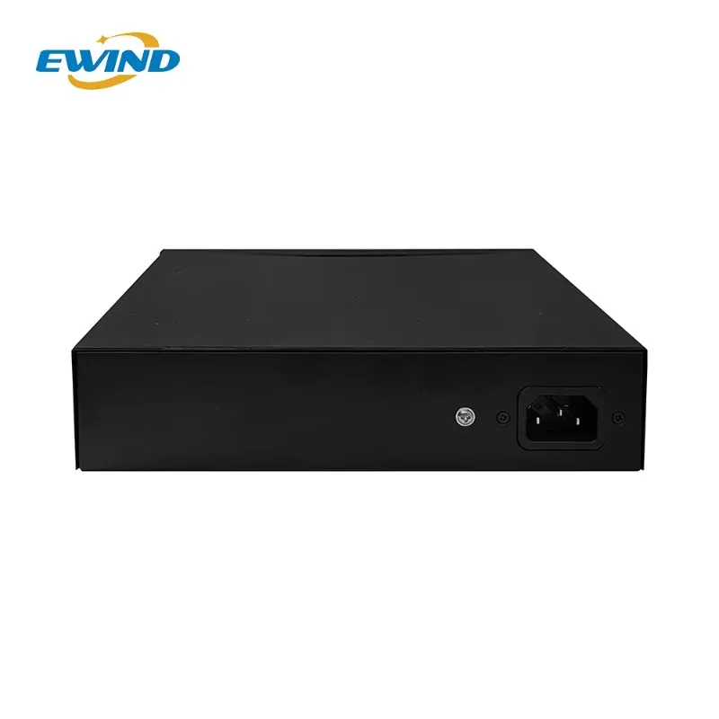 4 SFP Gigabit Fiber Switch with 2 10/100/1000M RJ45 Ports, 16Gbps Bandwidth 12V Built-in Power Desktop Network Switch for CCTV