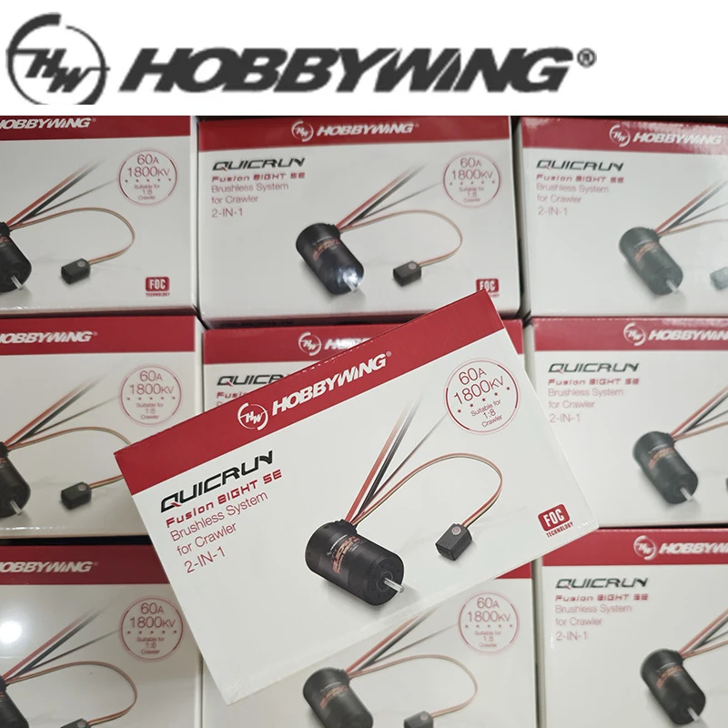 

HOBBYWING QUICRUN Fusion 8IGHT SE 2-IN-1 60A 1800KV Brushless Sensored Motor ESC Integrated for 1/8 RC Car Crawler Power System
