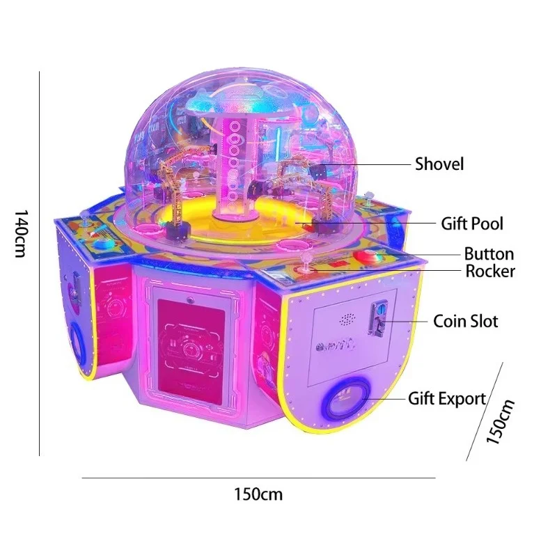 Custom Mini Gacha Capsule Toy Snack Candy Twister Coin-operated Small Vending Entertainment Arcade Game Machine
