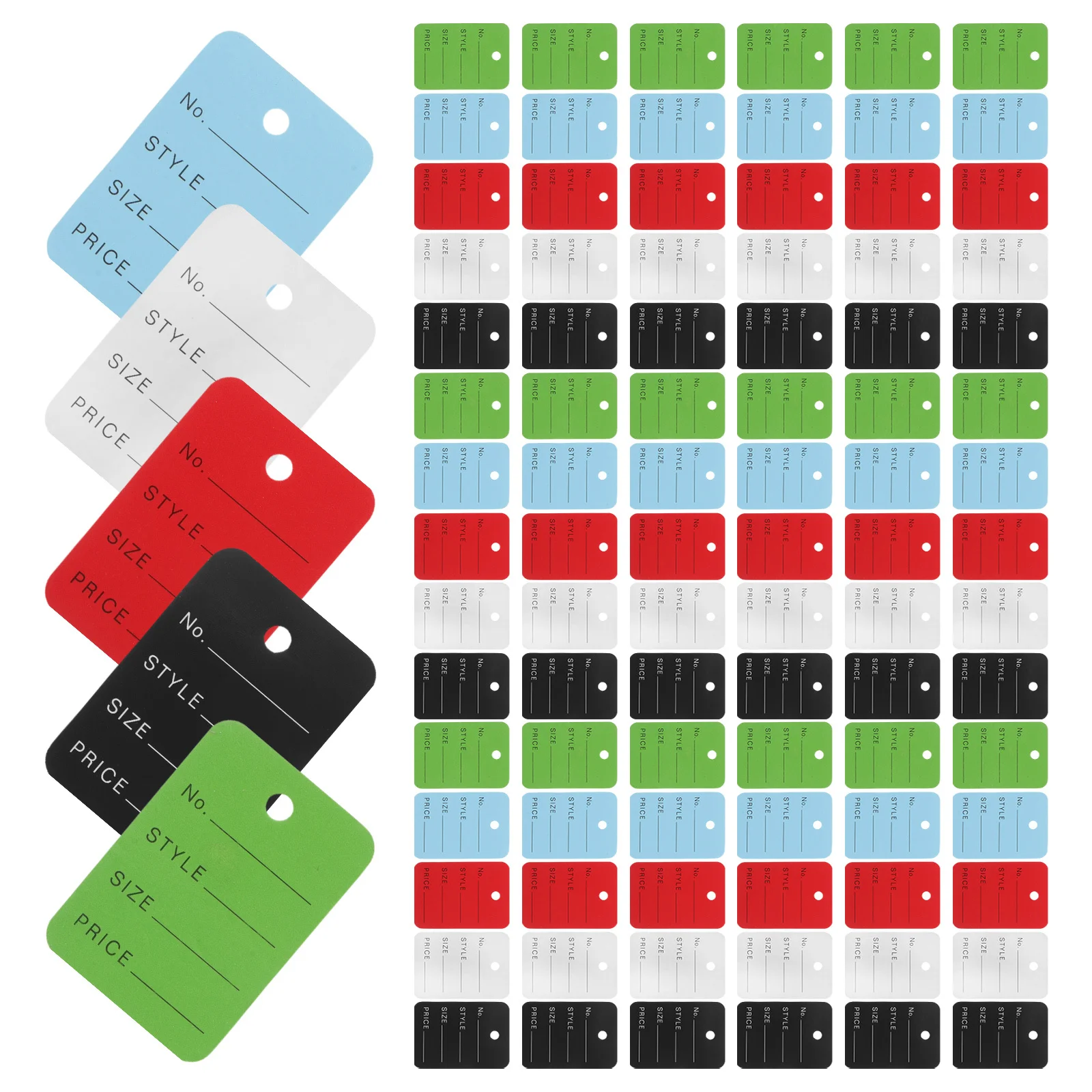 

500Pcs Multipurpose Colored Paper Tags Small Blank Hanging Labels for Jewelry Clothing Bags Retail Price Tagging