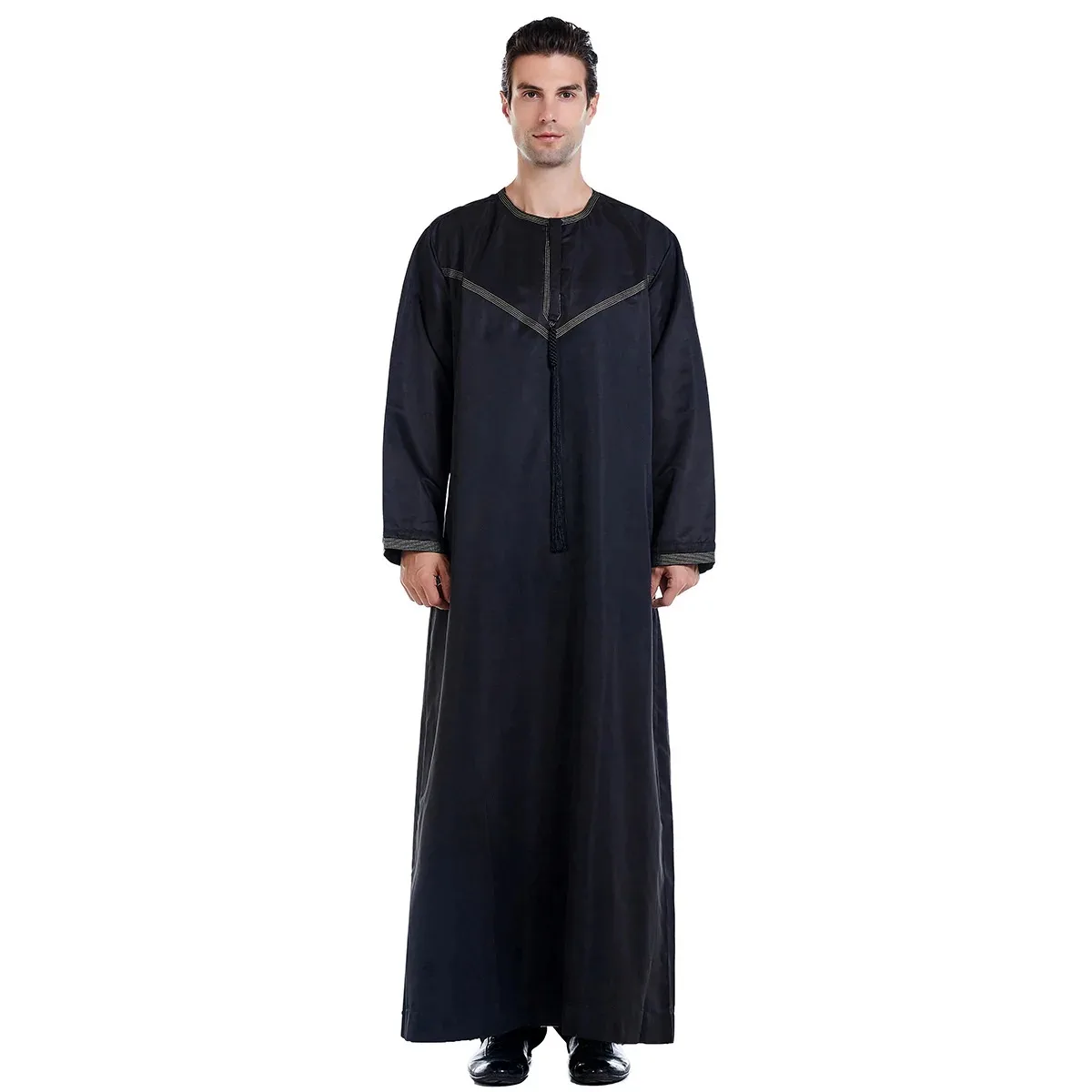 Arabic Jubba Thobe for Men -Long Sleeve Plain Traditional Islamic Clothing | Formal Event & Daily Wear | Soft Comfortable Fabric