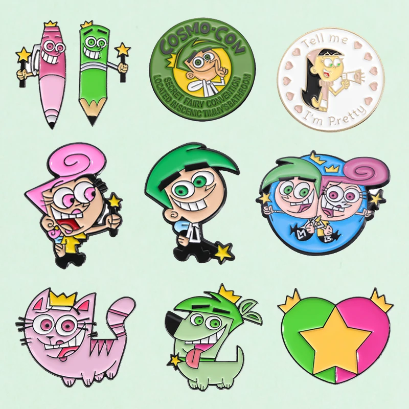 Cute Cartoon Animation Character Enamel Pins Funny Creative Hard Metal Brooches Backpack Lapel Badge Accessories Gift for Friend