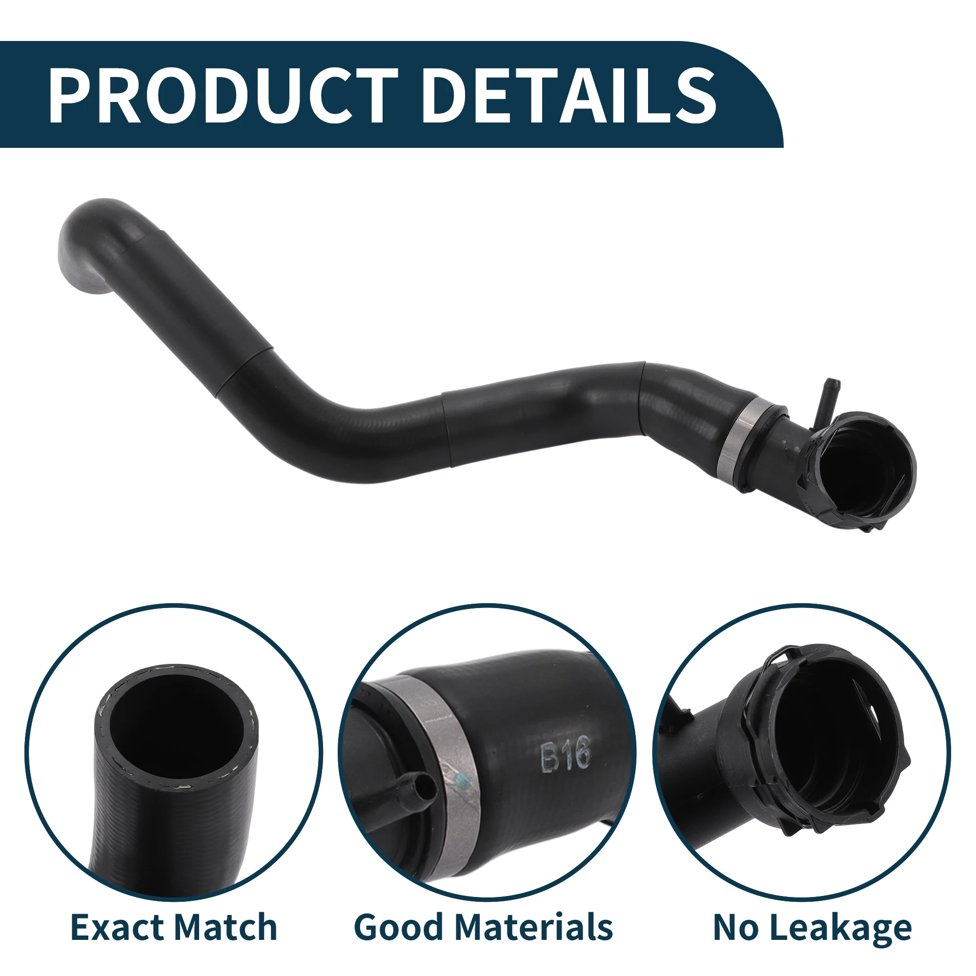 

UXCELL Шланг радиатора Шланг обогревателя Выпускной шланг радиатора для Porsche Cayenne 4,8 л 3,6 л 2011-2018 No 95810640170 Резина