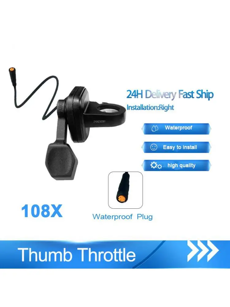 AliExpress awsurge Bike WuXing 108X Right-hand Thumb Throttle Speed Control Throttle Waterproof Plug Suitable BaFang Mid Mounted Motors BBS01/02