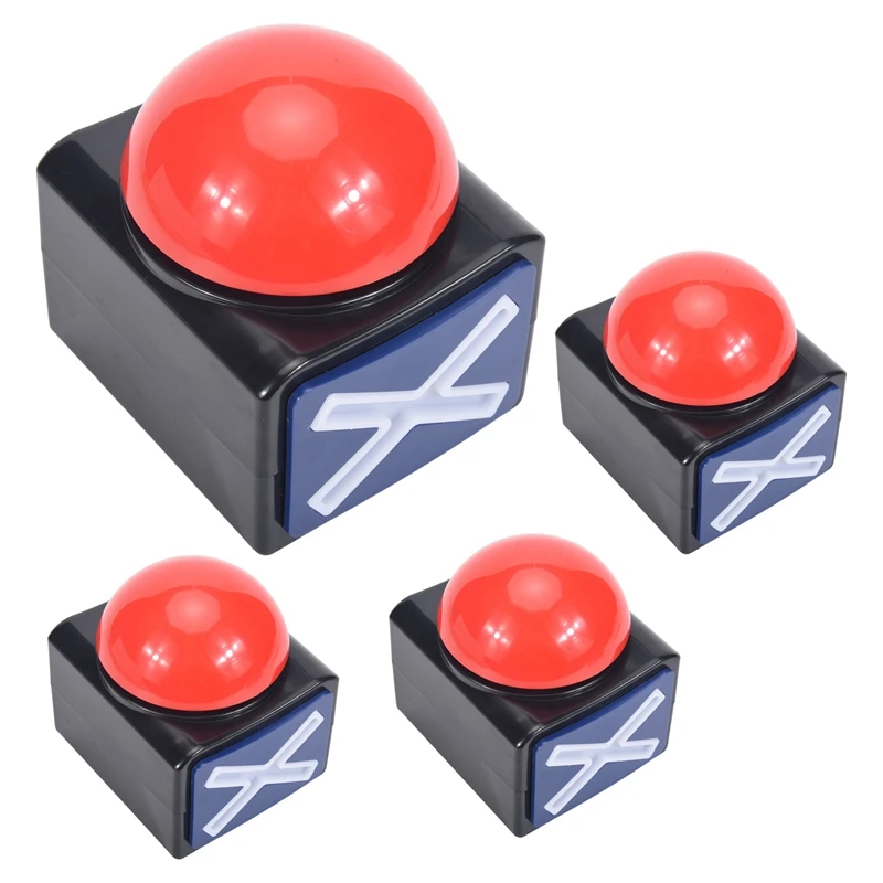 

4PCS Game Answer Buzzer,Game Buzzer Alarm Sound Play Button With Light Trivia Quiz Got Talent Buzzer Game Toy For Kids